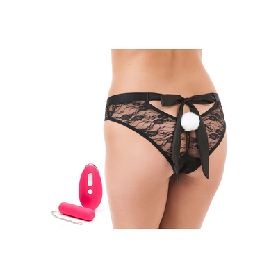 Image of Happy Rabbit Remote Control Knicker Vibrator - Pink/Black