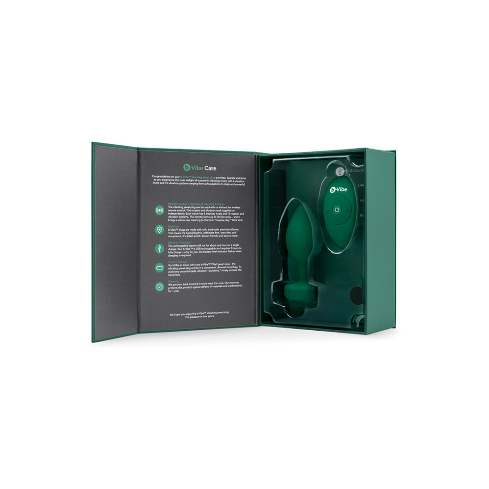 COTR Inc. Emerald - Vibrating Butt Plug - M/L