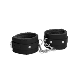 Ouch! by Shots Plush Leather Handcuffs