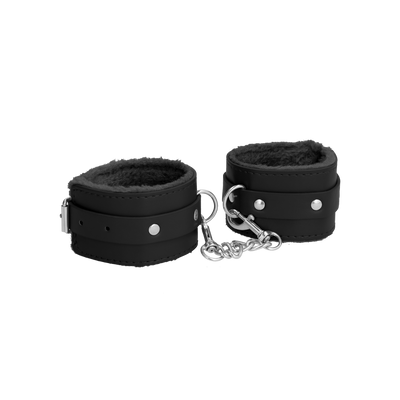 Image of Ouch! by Shots Plush Leather Handcuffs