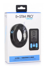 XR Brands E-Stim Pro - Silicone Vibrating Cockring + Remote Control