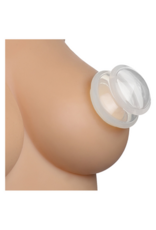 XR Brands Clear Plungers - Silicone Nipple Suckers - L