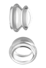 XR Brands Clear Plungers - Silicone Nipple Suckers - L