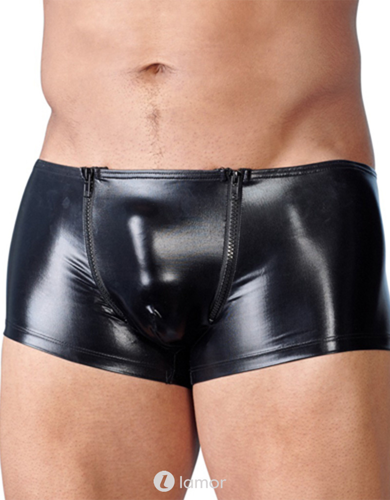 Sexy heren boxer met rits van wetlook materiaal , Svenjoyment Underwear