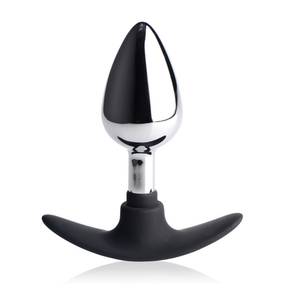 Image of XR Brands Dark Invader - Metal and Silicone Anal Plug - Medium