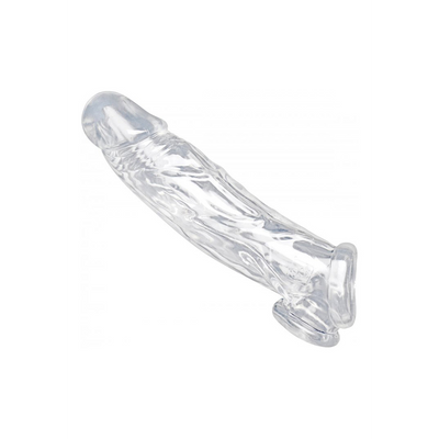 Image of XR Brands Realistic Clear Penis Sleeve and Ball Stretcher