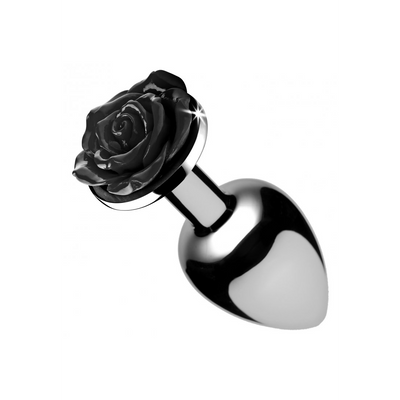 XR Brands Black Rose - Butt Plug - Large
