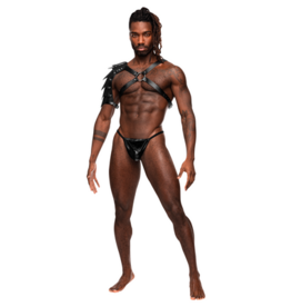 Male Power Aquarius - Imitation Leather Harness - One Size - Black