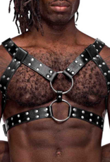 Male Power Gemini - Imitation Leather Harness - One Size - Black