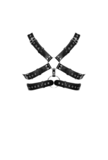 Male Power Gemini - Imitation Leather Harness - One Size - Black