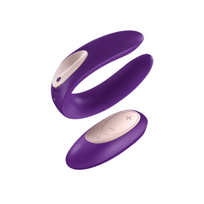 Image of Double Plus - Remote Partner Vibrator - Purple 