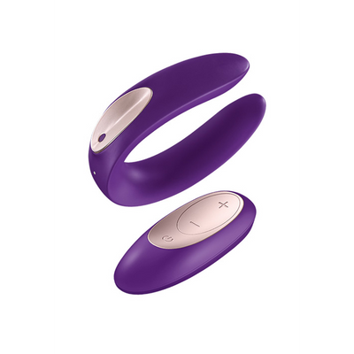 Image of Double Plus - Remote Partner Vibrator - Purple