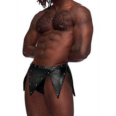 Image of Male Power Eros - Gladiator Kilt Design with an Attached Thong - L/XL - Black