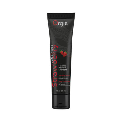 Image of Orgie Lube Tube Strawberry - Waterbased Lubricant - 3 fl oz / 100 ml 