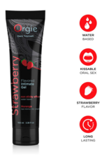 Orgie Lube Tube Strawberry - Waterbased Lubricant - 3 fl oz / 100 ml