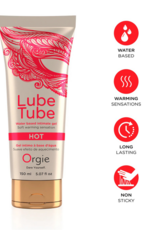 Orgie Lube Tube Hot - Waterbased Lubricant with a Warming Effect - 5 fl oz / 150 ml