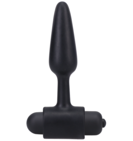 Doc Johnson Vibrating Butt Plug - 3 / 8 cm - Black