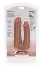 RealRock by Shots Double Trouble Dildo 5/6 - 12,7/15,2 cm - Tan