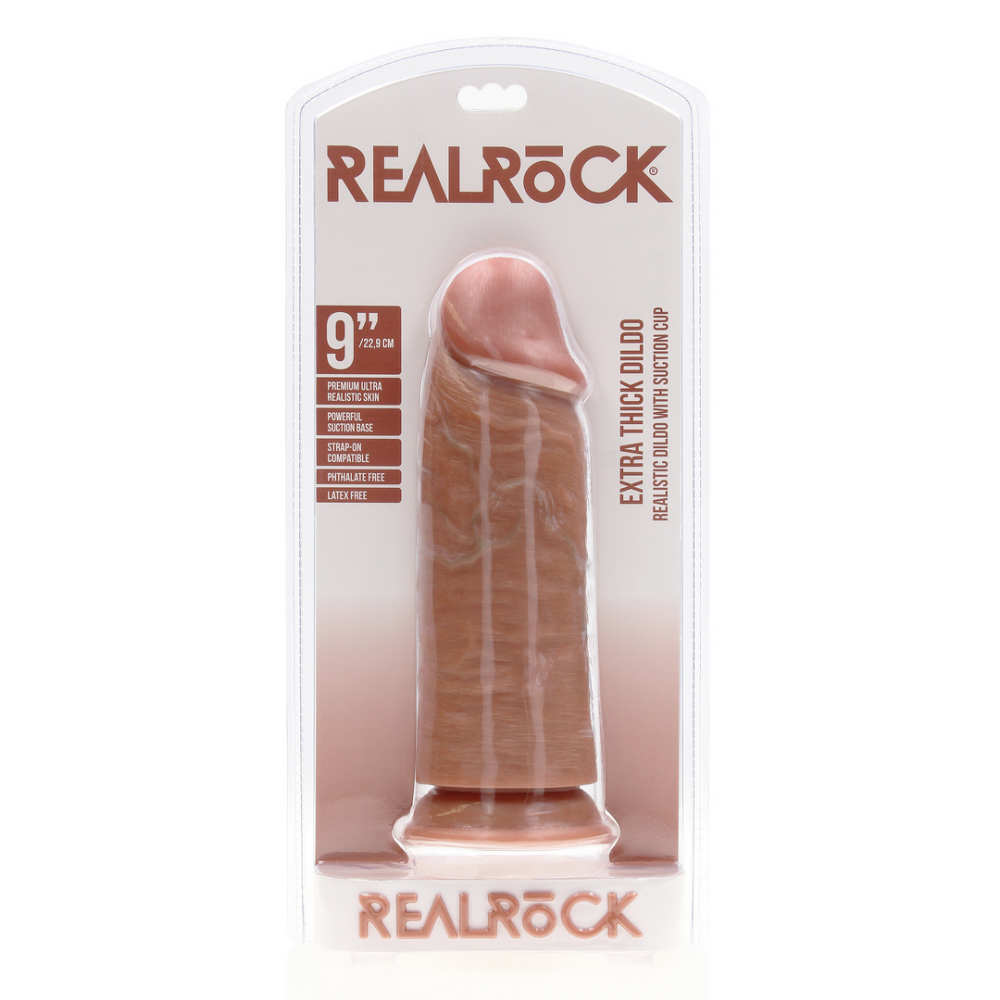 RealRock by Shots Extra Thick Straight without Balls 9 / 23 cm - Tan