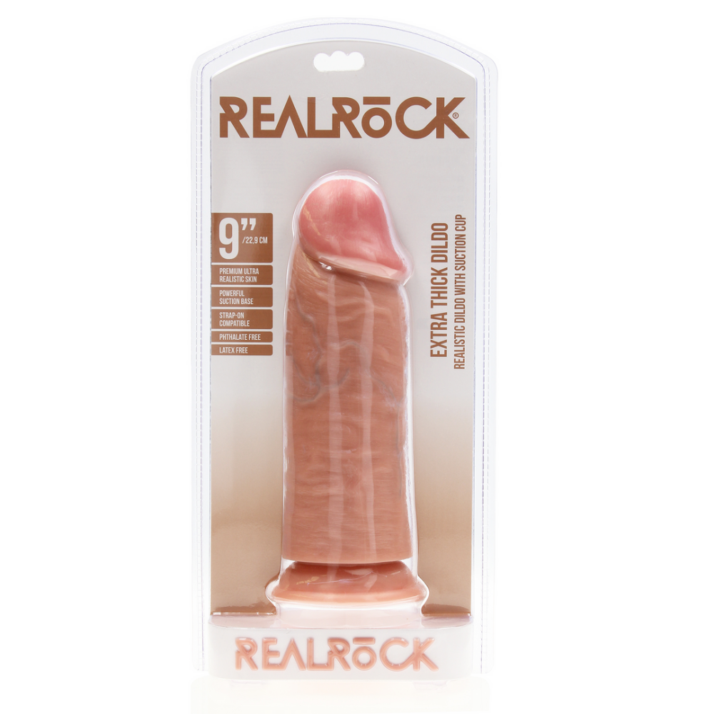 RealRock by Shots Extra Thick Straight without Balls 9 / 23 cm - Flesh