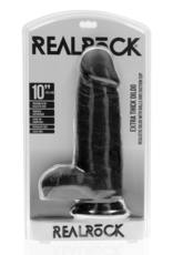 RealRock by Shots Extra Thick Straight with Balls 10 / 25,4 cm - Black