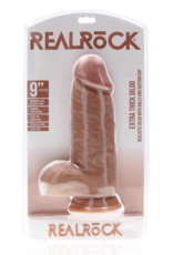 RealRock by Shots Extra Thick Straight with Balls 9 / 23 cm - Tan