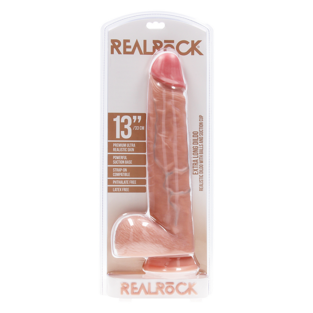 RealRock by Shots Extra Large Straight with Balls 13 / 33 cm - Flesh