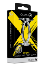 Ouch! by Shots Verstelbare Pussy Clamp - Zilver