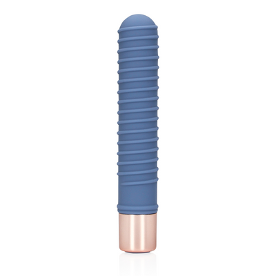 Loveline by Shots Geribbelde Mini Vibrator - Blue Horizon