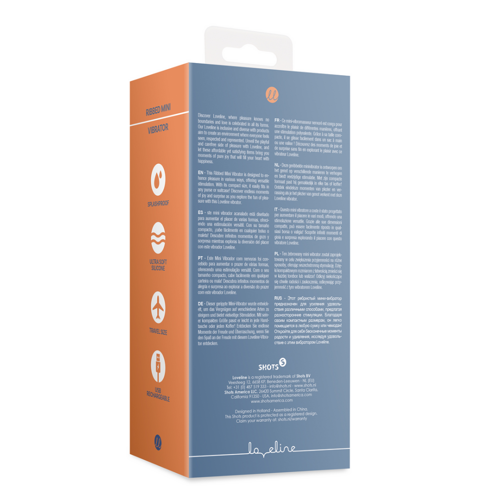 Loveline by Shots Geribbelde Mini Vibrator - Blue Horizon