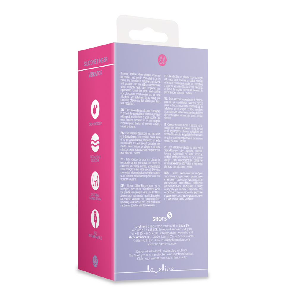Loveline by Shots Siliconen Vinger Vibrator - Lavendel