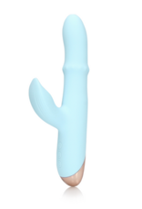 Loveline by Shots Pulse Wave en Op-en-Neer Beweegbare Ring Vibrator - Arctic Blue