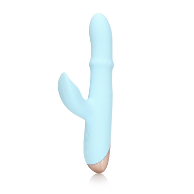 Loveline by Shots Pulse Wave en Op-en-Neer Beweegbare Ring Vibrator - Arctic Blue