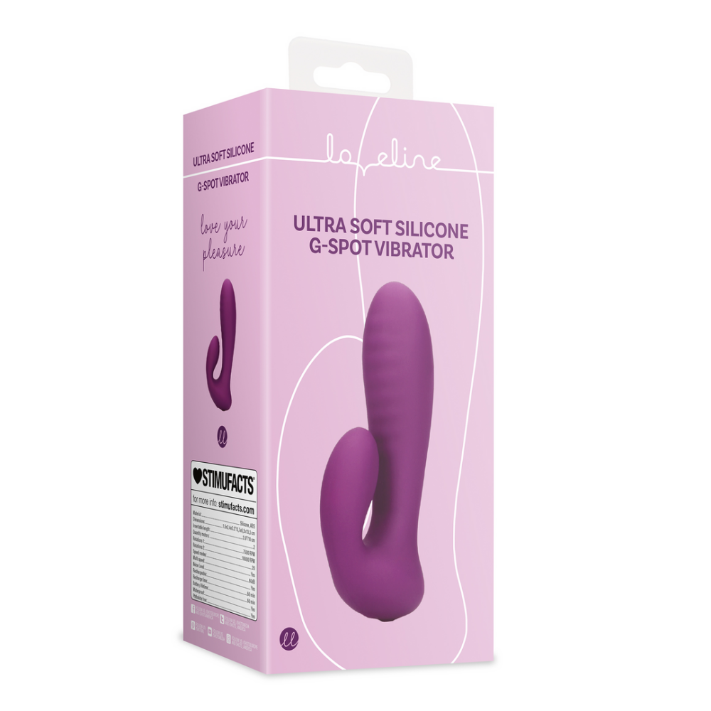 Loveline by Shots Ultra Soft Silicone G-Spot Vibrator - Orchidee Paars