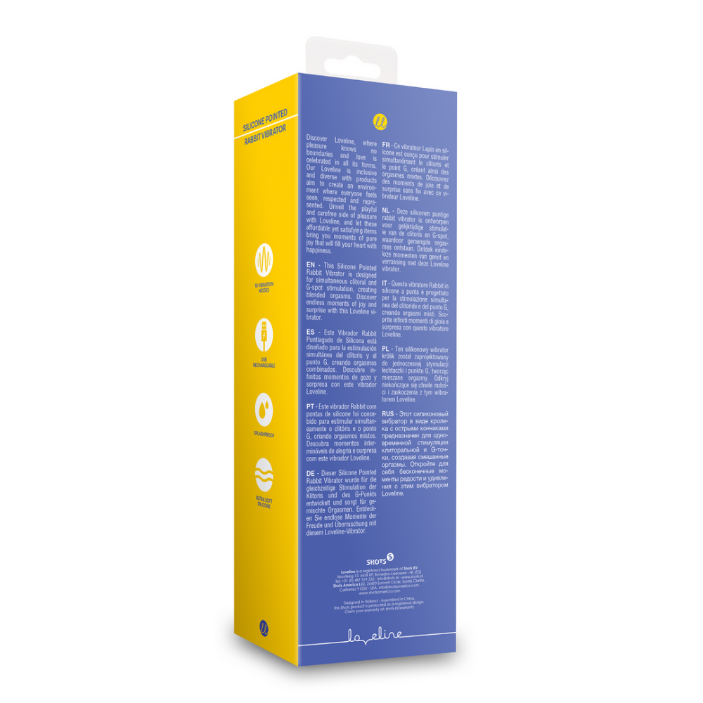 Loveline by Shots Siliconen Puntige Konijnen Vibrator - Protanopia