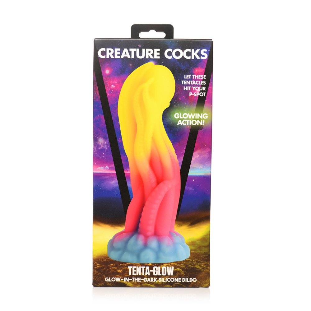 XR Brands Tenta Glow - Glow-in-the-Dark Silicone Dildo