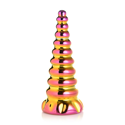 Image of XR Brands Twilight - Rainbow Glass Dildo