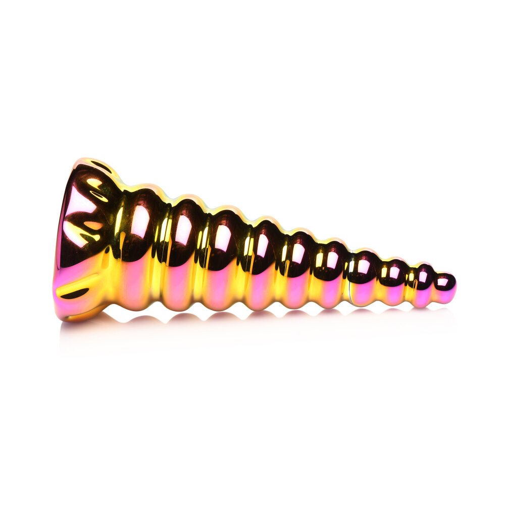 XR Brands Twilight - Rainbow Glass Dildo