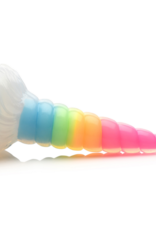 XR Brands UniGlow - Glow-in-the-Dark Rainbow Silicone Dildo