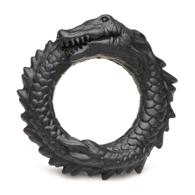 Image of XR Brands Black Caiman - Silicone Cock Ring - Black