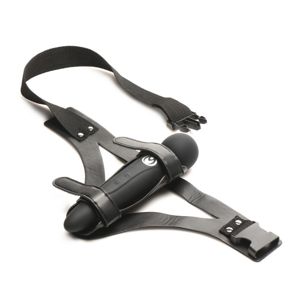 XR Brands Thunder Strap - Wand Thigh Harness - Zwart