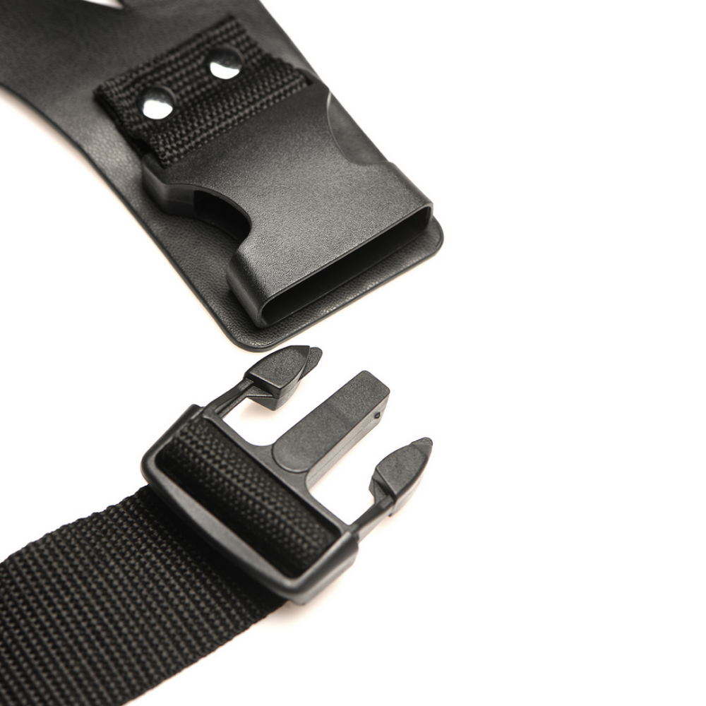 XR Brands Thunder Strap - Wand Thigh Harness - Zwart