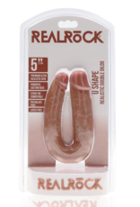 RealRock by Shots U Shaped Double Dildo 5 / 12,7 cm - Tan