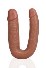 RealRock by Shots U Shaped Double Dildo 5 / 12,7 cm - Tan