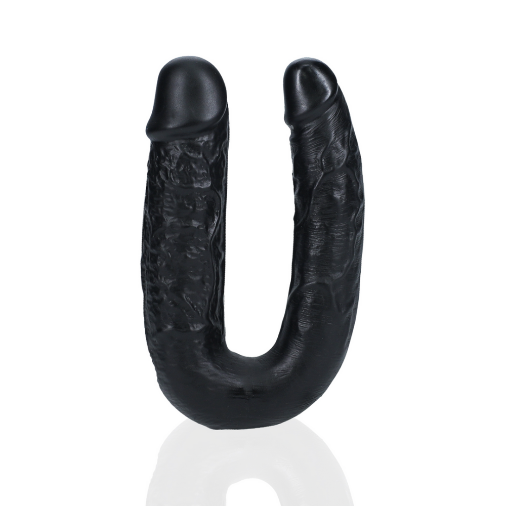 RealRock by Shots U Shaped Double Dildo 5 / 12,7 cm - Black