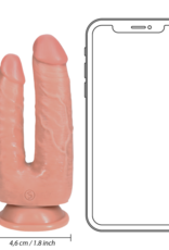 RealRock by Shots Double Trouble Dildo 5/6 - 12,7/15,2 cm - Flesh