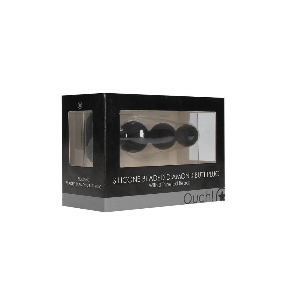 Ouch! by Shots Silicone Beaded Diamond Buttplug
