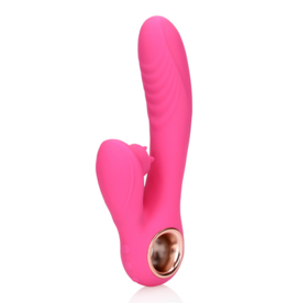 Loveline by Shots Tongue Flickering en Heating Rabbit Vibrator - Exuberant Pink