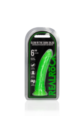 RealRock by Shots Slim Realistic Dildo with Suction Cup - Glow in the Dark - 6'' / 15,5 cm