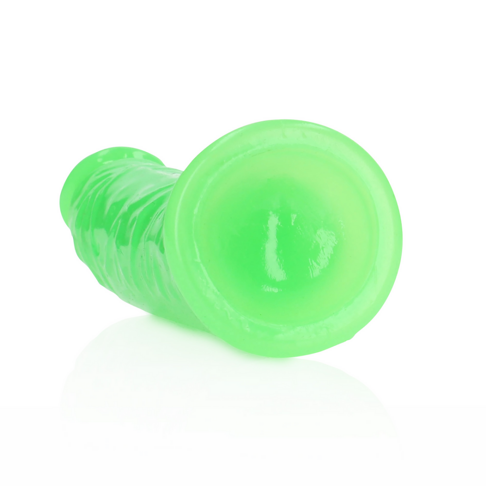 RealRock by Shots Slim Realistic Dildo with Suction Cup - Glow in the Dark - 6'' / 15,5 cm